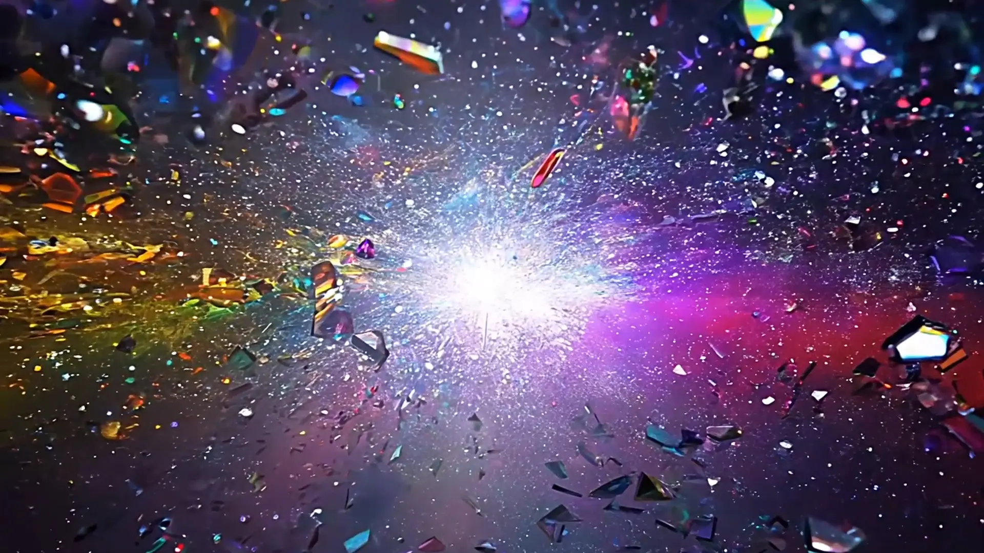 Vivid Space Debris Background for Title Animation Projects